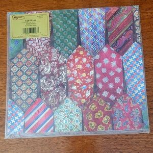 Caspari vintage gift wrap "Mort's Ties"
